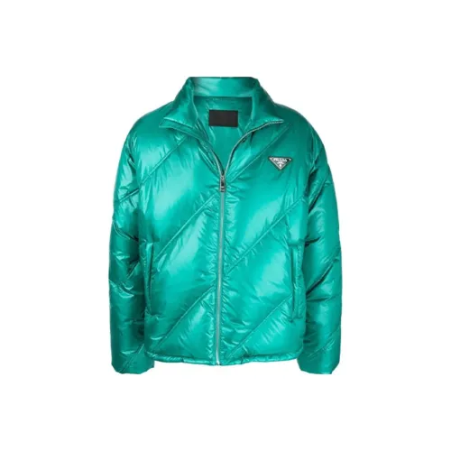 PRADA Зеленый Мужской Пуховик