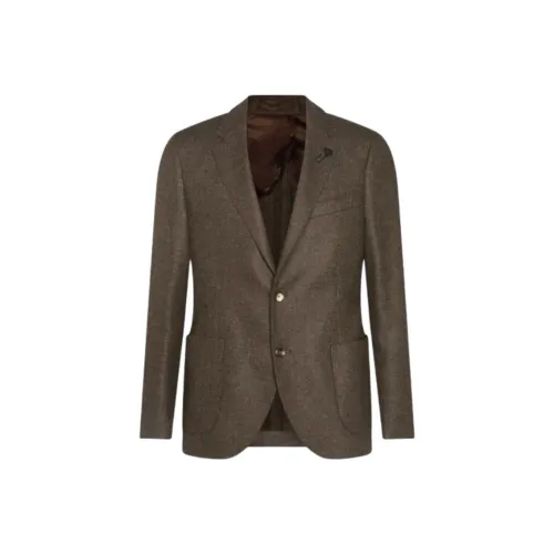 LARDINI Бизнес-костюм Пальто Мужской Армейский Зеленый