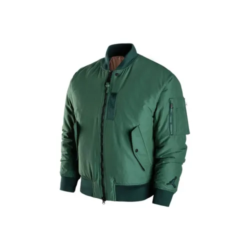 Джордан Хлопковый пуховик мужской зеленый