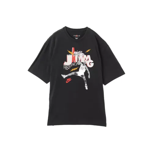 JORDAN BRAND SS25 M J JAM 85 SS Crew T Shirt Unisex Черный Белый