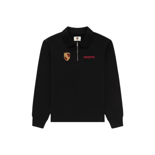 AIME LEON DORE Porsche Collaboration Ink Black Men's Sweatshirts AIME LEON DORE Porsche Collaboration Чернильно-черные мужские свитшоты