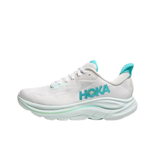 HOKA ONE ONE CLIFTON 10 Беговые кроссовки Низкий топ Белый/синий Женские