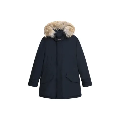 WOOLRICH Темно-синий Мужской Пуховик