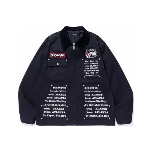 XLARGE Blu Boy Collaboration Черная Унисекс Куртка