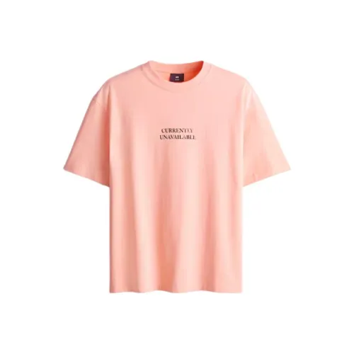 H&M Персиково-розовый Мужской T-рубашки