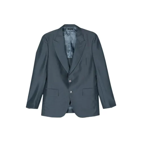 TOM FORD SS24 Бизнес-костюм Пальто Мужской Protea Синий