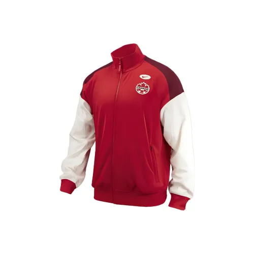 nike Куртки и Пальто Мужской Красный Слоновая Кость