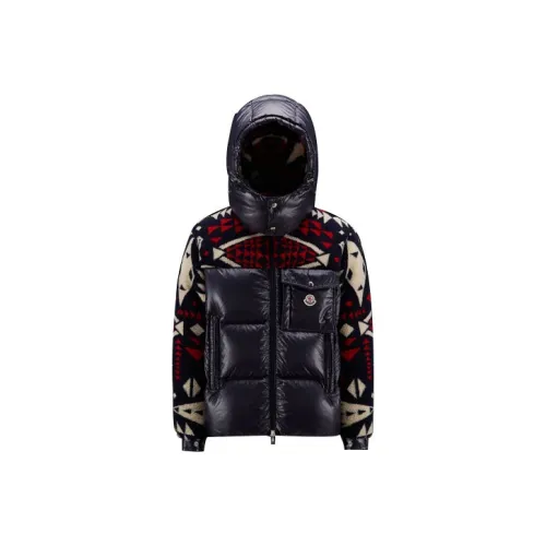 MONCLER Синий Мужской Пуховик