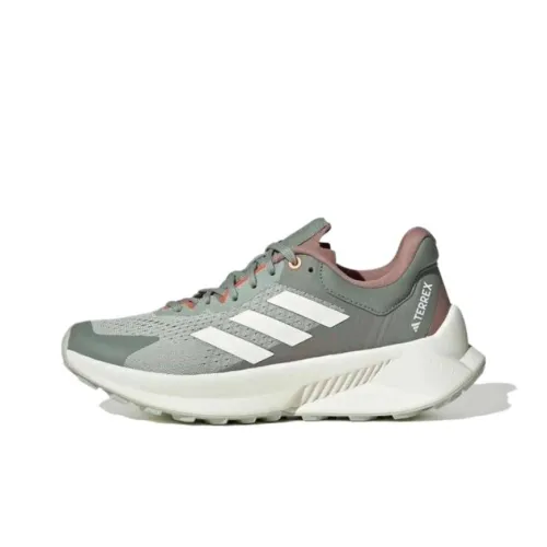 adidas Terrex Soulstride Flow Амортизация Износостойкие Низкие Кроссовки для Беговых Пути Женские Зеленые