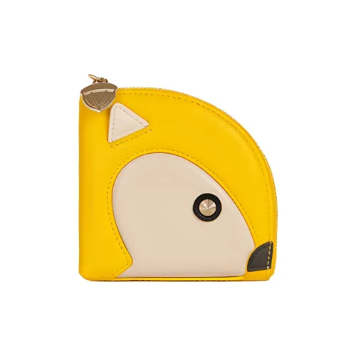 Furla Allegra Кошелек из коровьей кожи держатель для карт кошелек для монет мини женский желтый телесный с цветочным дизайном детали