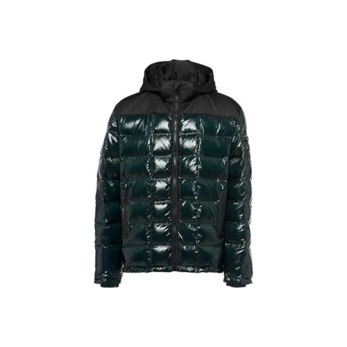 PRADA Зеленый Мужской Пуховик