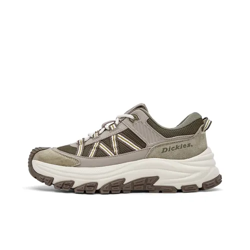 Dickies Противоскользящие Устойчивые к износу Легкие Низкие Кеды Мужские Коричневые Зеленые