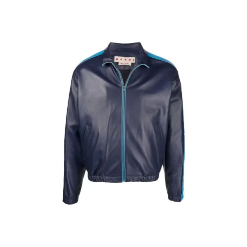 Marni Темно-синие мужские куртки