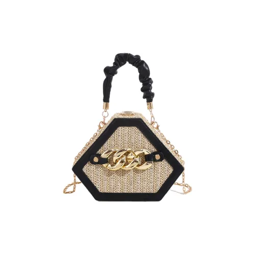 ALOENEY Вязаные ткани Одно плечо Сумка Женская Черный Белый Земляной Желтый