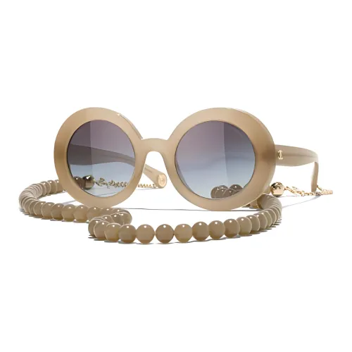 CHANEL Круглые Солнцезащитные очки Женские Серые