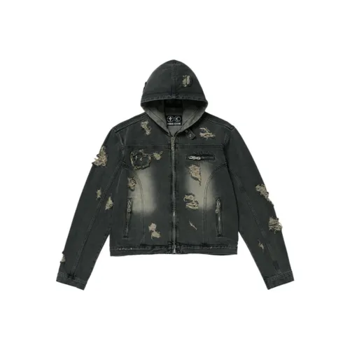 THUG CLUB SS24 Черный Унисекс Джинсовые куртки