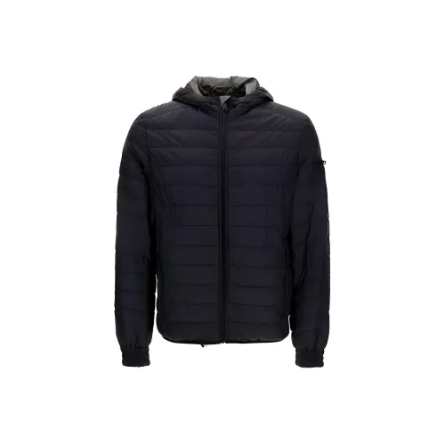 PRADA Однотонный с капюшоном пуховик мужской черный
