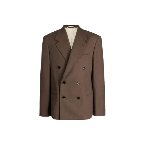 Lemaire Бизнес-костюм Пальто Мужской Каштаново-коричневый