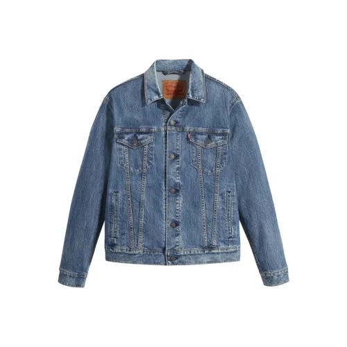 Levis Джинсовые куртки среднего синего цвета для мужчин