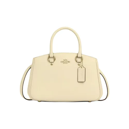 COACH Pearl Leather One Shoulder Bag Large Women's Yellow