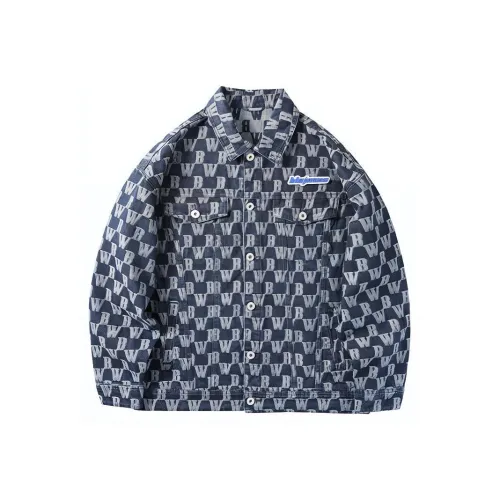 HLA JEANS Куртки и пальто Мужской Джинсовый синий Цветочный