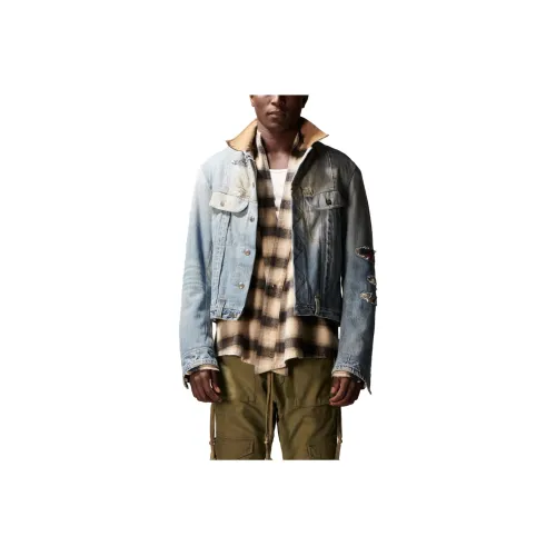 GREG LAUREN Джинсовый синий Мужские Куртки