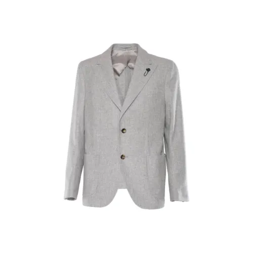 LARDINI Бизнес-костюм Пальто Мужское Серое