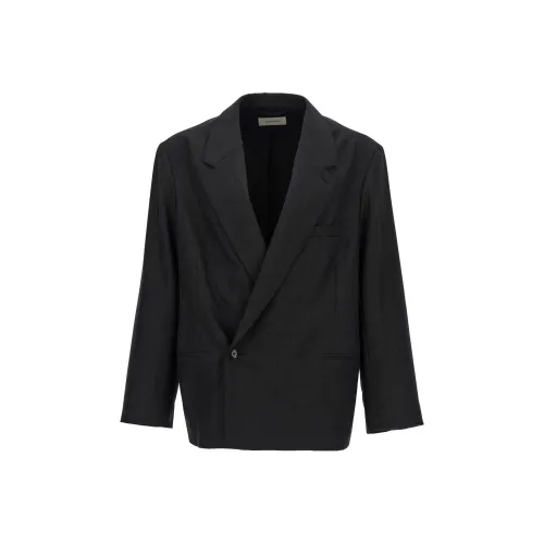 Lemaire Бизнес-костюм пальто мужской черный