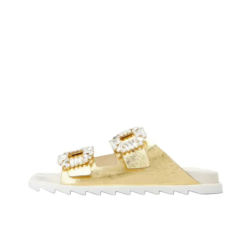 Roger Vivier Slidy Viv' Слипоны Женские Золотые