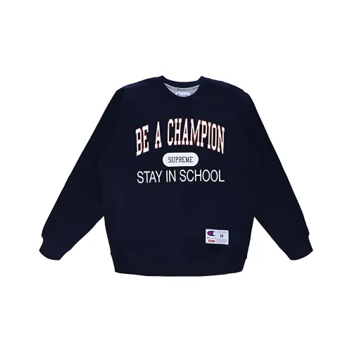 Supreme X Champion Co Брендированная Коллекция Толстовка Унисекс