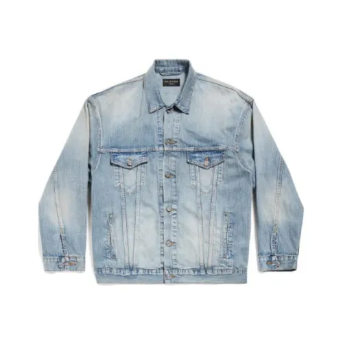 Balenciaga SS24 Denim Jacket Loose Fit Unisex Blue Баленсиага SS24 Деним Куртка Свободный крой Унисекс Синий