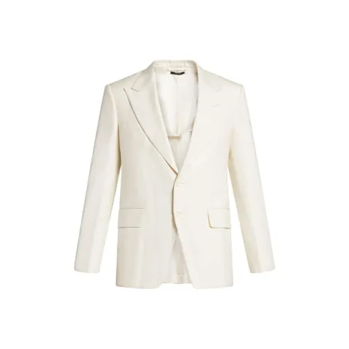 TOM FORD FW24 Бизнес-костюм Пальто Мужской Белый