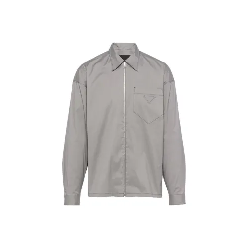 PRADA SS23 Куртки и Пальто Мужской Серый