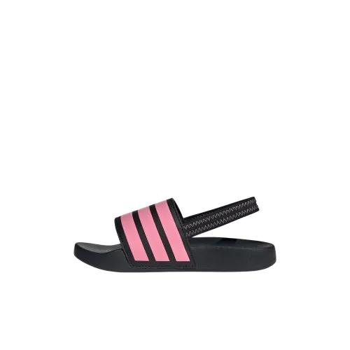 adidas Adilette Low Топ Детские Сандалии Черно-розовый Детский возраст 3-7 лет