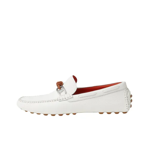 HERMES Alessandro Лоферы с резиновым подошвой Мужской Белый