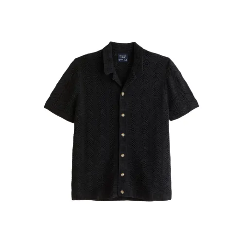 Abercrombie＆Fitch Поло Мужское Черное