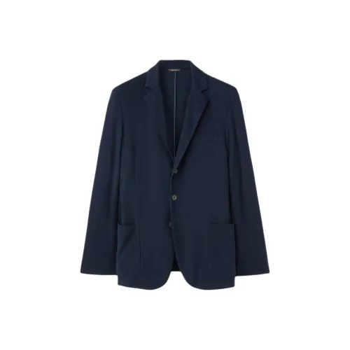 Loro Piana FW24 Бизнес-костюм Пальто Мужской Морской Синий