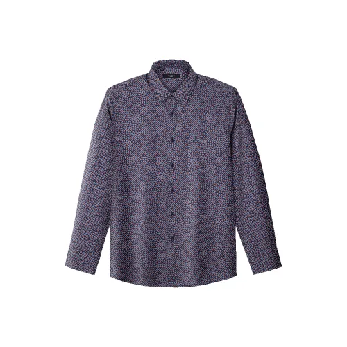 NAUTICA TAILORED Рубашка Мужская Темно-Синяя с Узором