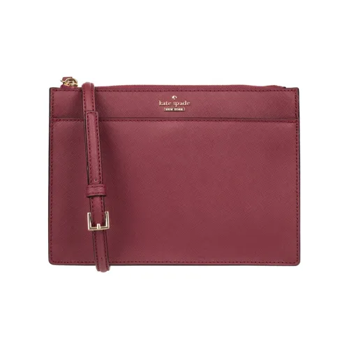 Kate Spade Клатч из коровьей кожи сумка через плечо женская бордового цвета