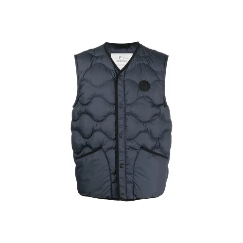 WOOLRICH Blue Men's Gilets WOOLRICH Синий Мужские Жилеты