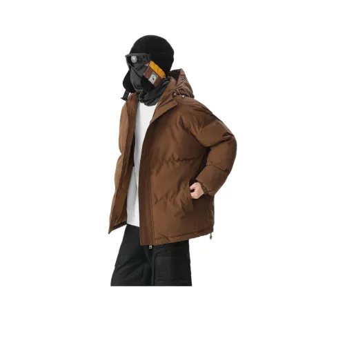 DREST Хлопковый пуховик унисекс кофейного цвета