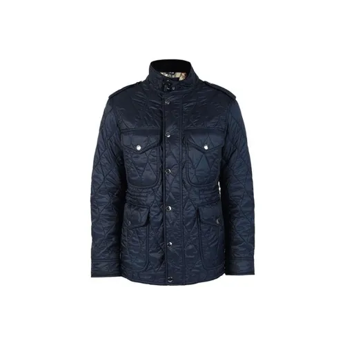 Burberry Хлопковый пуховик Мужской Navy Blue