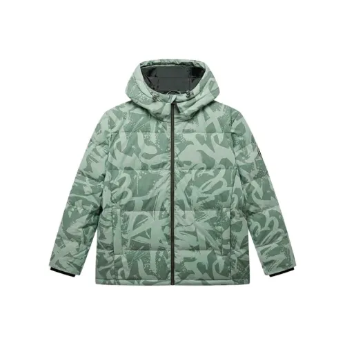 XTEP Basketball Collection Пуховик Мужской Элегантный Серый Зеленый