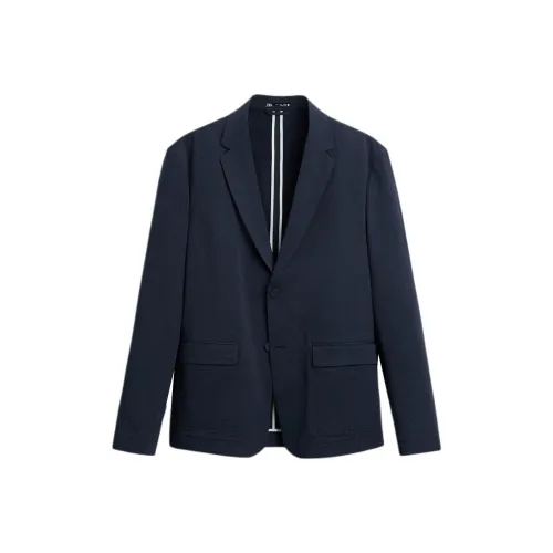 ZARA Синий Мужской Деловой костюм