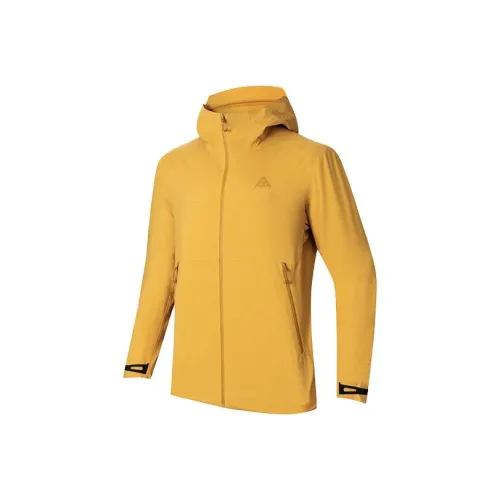 Anta Офис Повседневный Городская жизнь Путешествие Коммутирование Поход Ветрозащитный Ветровка Унисекс Шруб Желтый