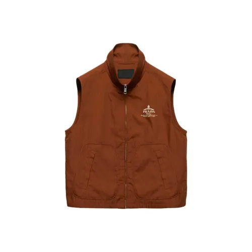 PRADA SS24 Жилет Мужской Tobacco Brown
