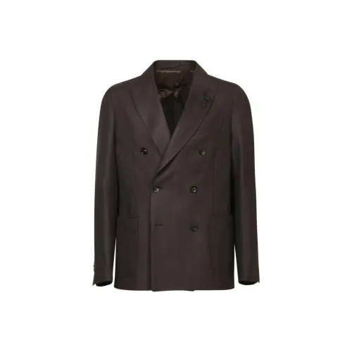 LARDINI Бизнес-костюм пальто мужской коричневый