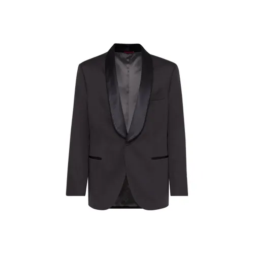 BRUNELLO CUCINELLI SS24 Бизнес-костюм Пальто Мужской Черный