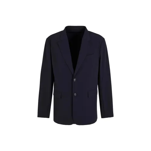 EMPORIO ARMANI FW24 Бизнес-костюм Пальто Мужской Морской Синий