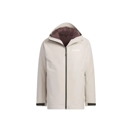 Adidas Водонепроницаемый и Ветрозащитный Ветровка Мужской Экрю